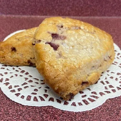 Raspberry White Chocolate Scone 